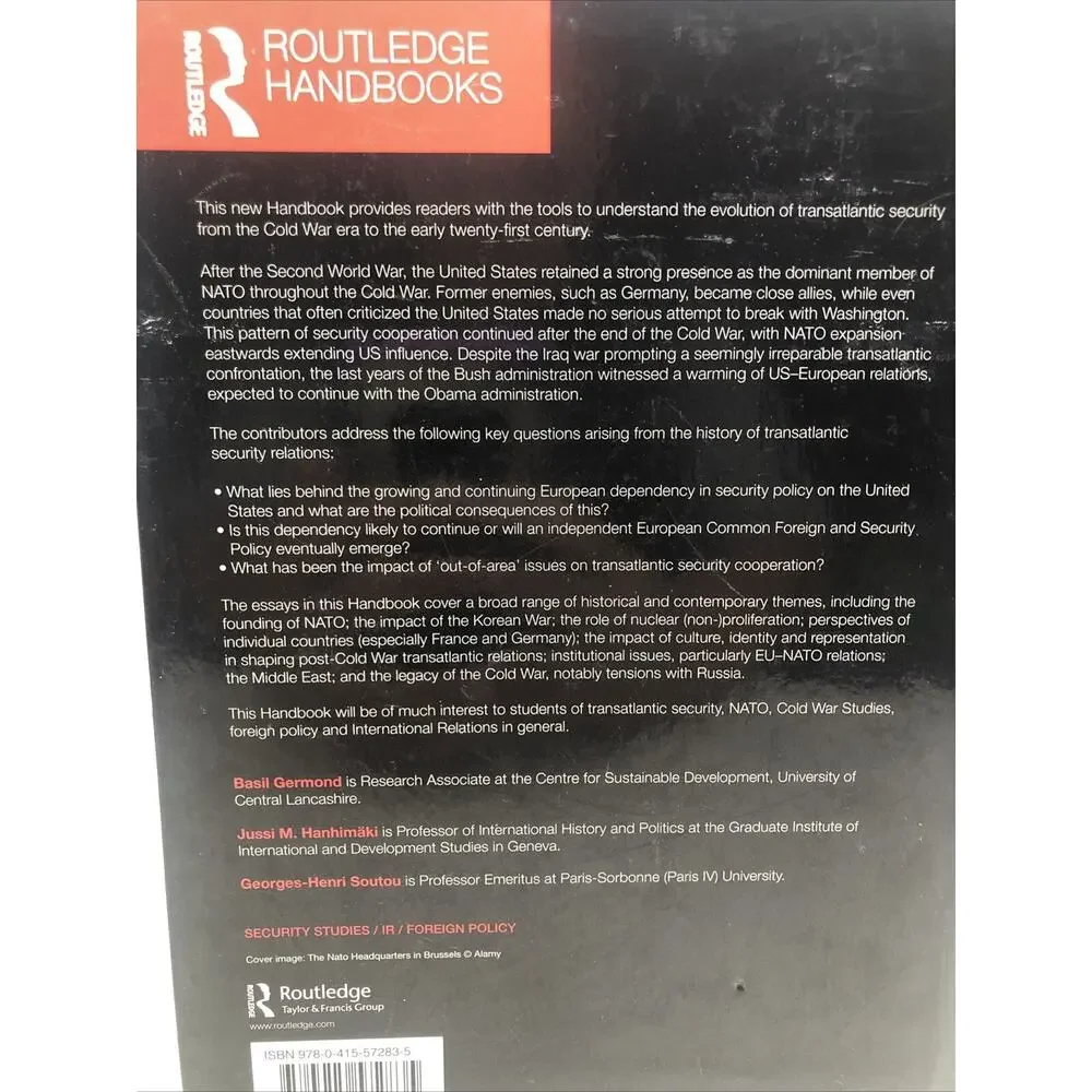 The Routledge Handbook of Transatlantic Security by Jussi Hanhimaki Hardcover